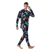 Space Cat Print Men's Pajamas-grizzshop