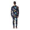 Space Cat Print Men's Pajamas-grizzshop