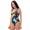 Space Cat Print One Piece Swimsuite-grizzshop