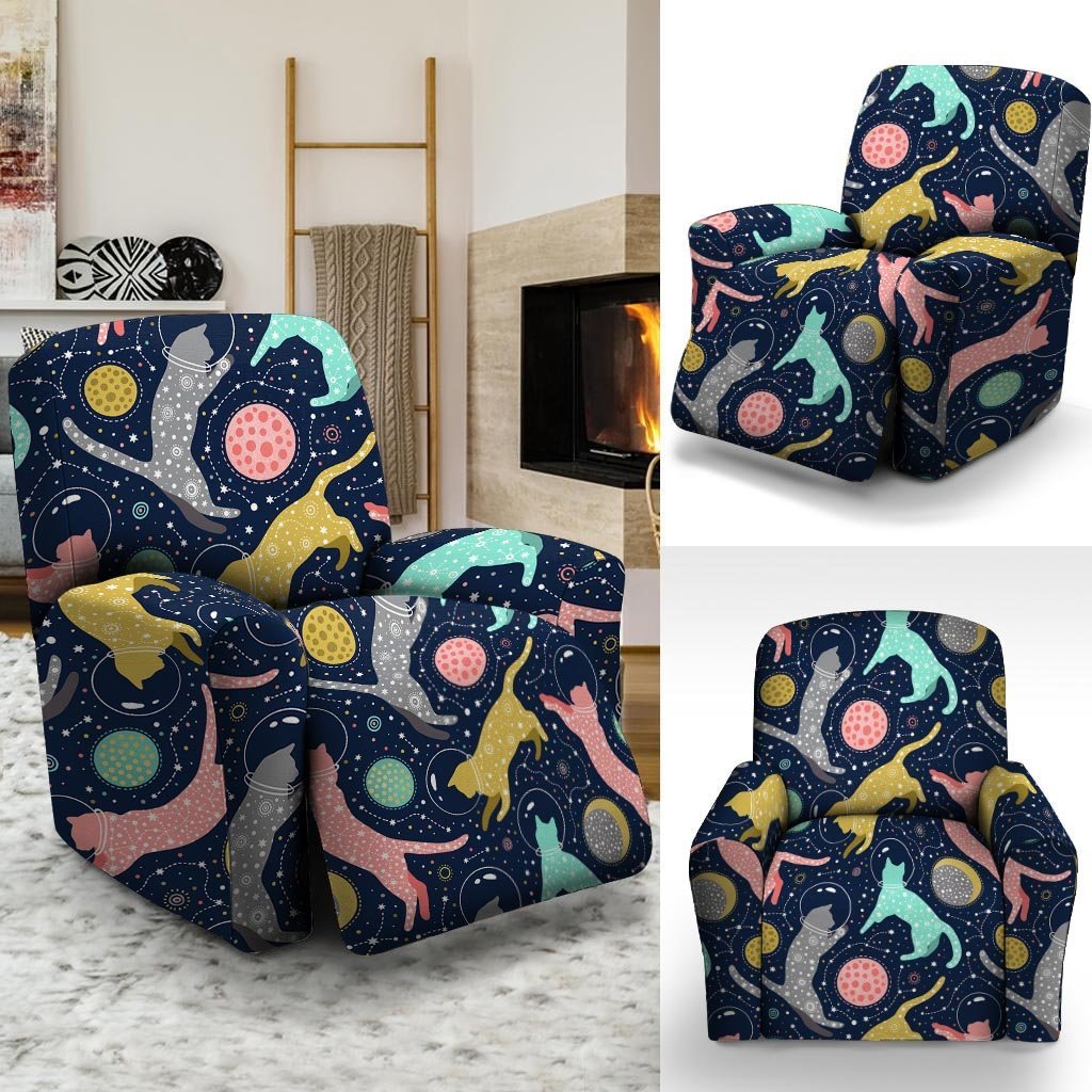 Space Cat Print Recliner Cover-grizzshop