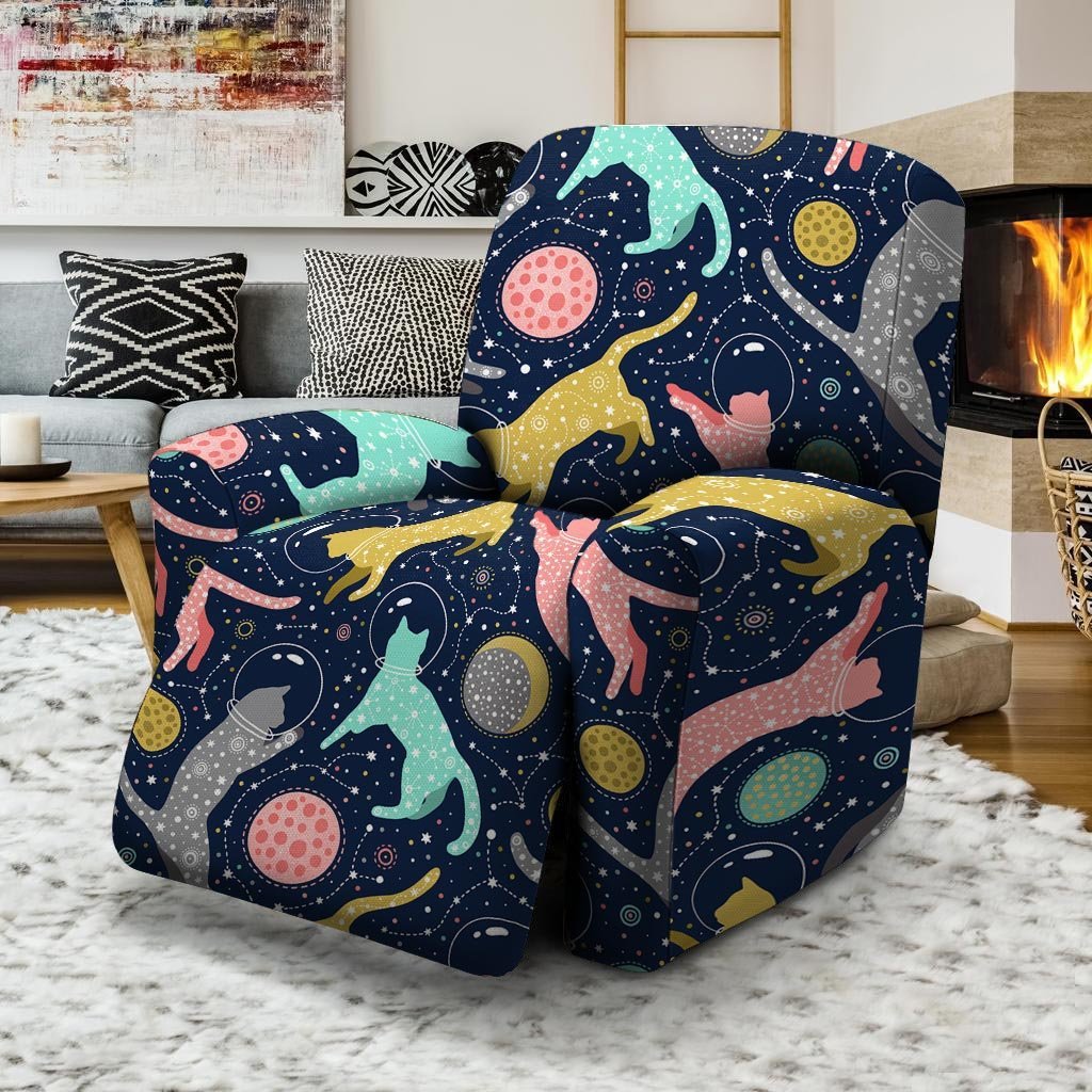 Space Cat Print Recliner Cover-grizzshop