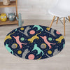 Space Cat Print Round Rug-grizzshop