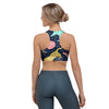 Space Cat Print Sports Bra-grizzshop