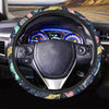 Space Cat Print Steering Wheel Cover-grizzshop