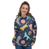 Space Cat Print Women's Hoodie-grizzshop