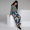 Space Cat Print Women's Joggers-grizzshop