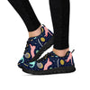 Space Cat Print Women's Sneakers-grizzshop