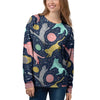 Space Cat Print Women's Sweatshirt-grizzshop