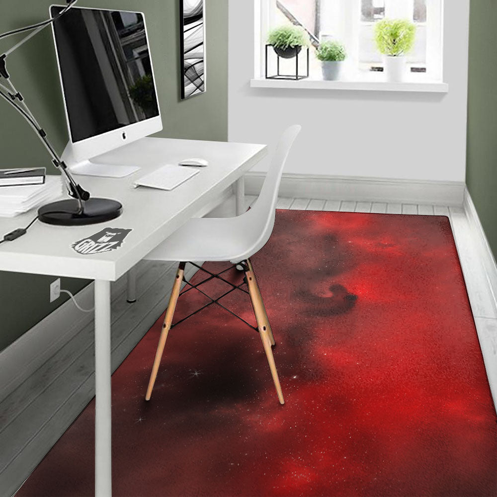 Space Cloud Red Galaxy Print Floor Mat-grizzshop