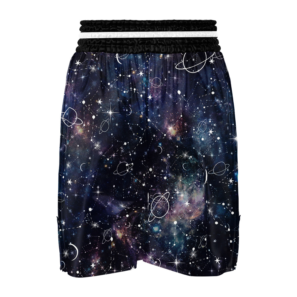 Space Constellation Galaxy Print Boxing Shorts-grizzshop