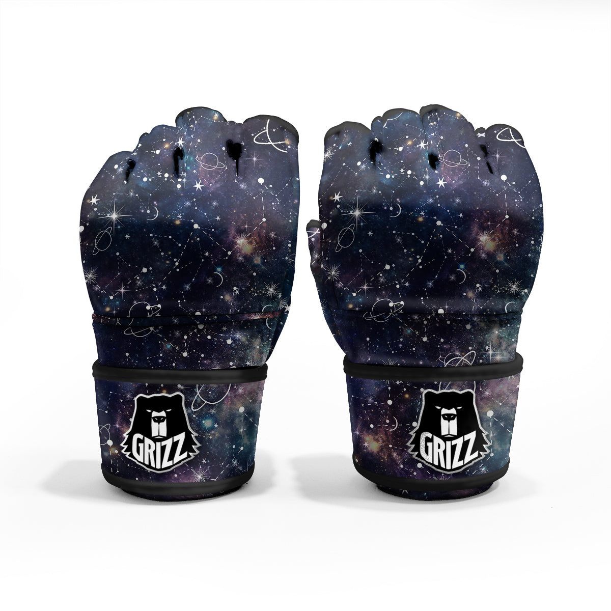 Space Constellation Galaxy Print MMA Gloves-grizzshop