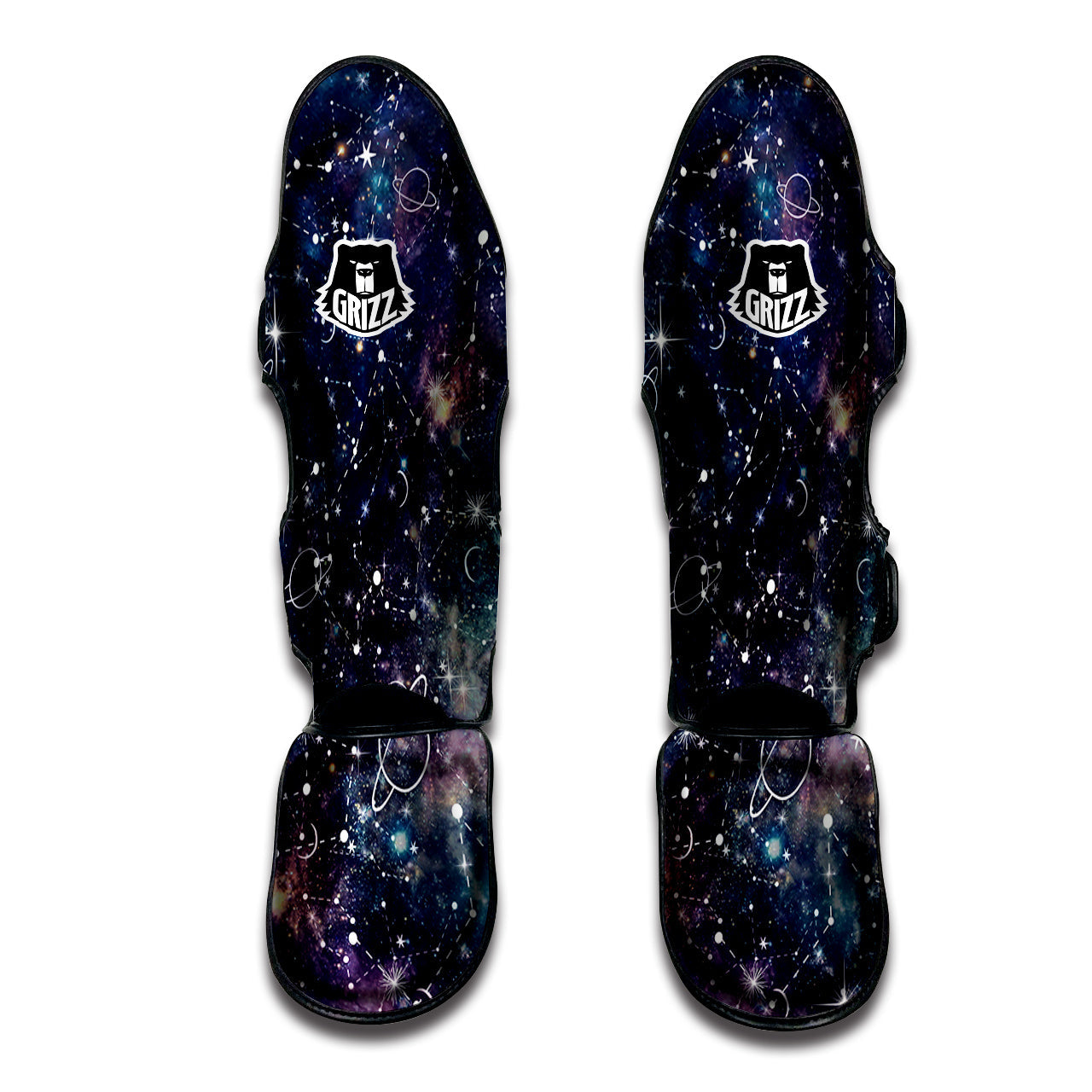 Space Constellation Galaxy Print Muay Thai Shin Guards-grizzshop