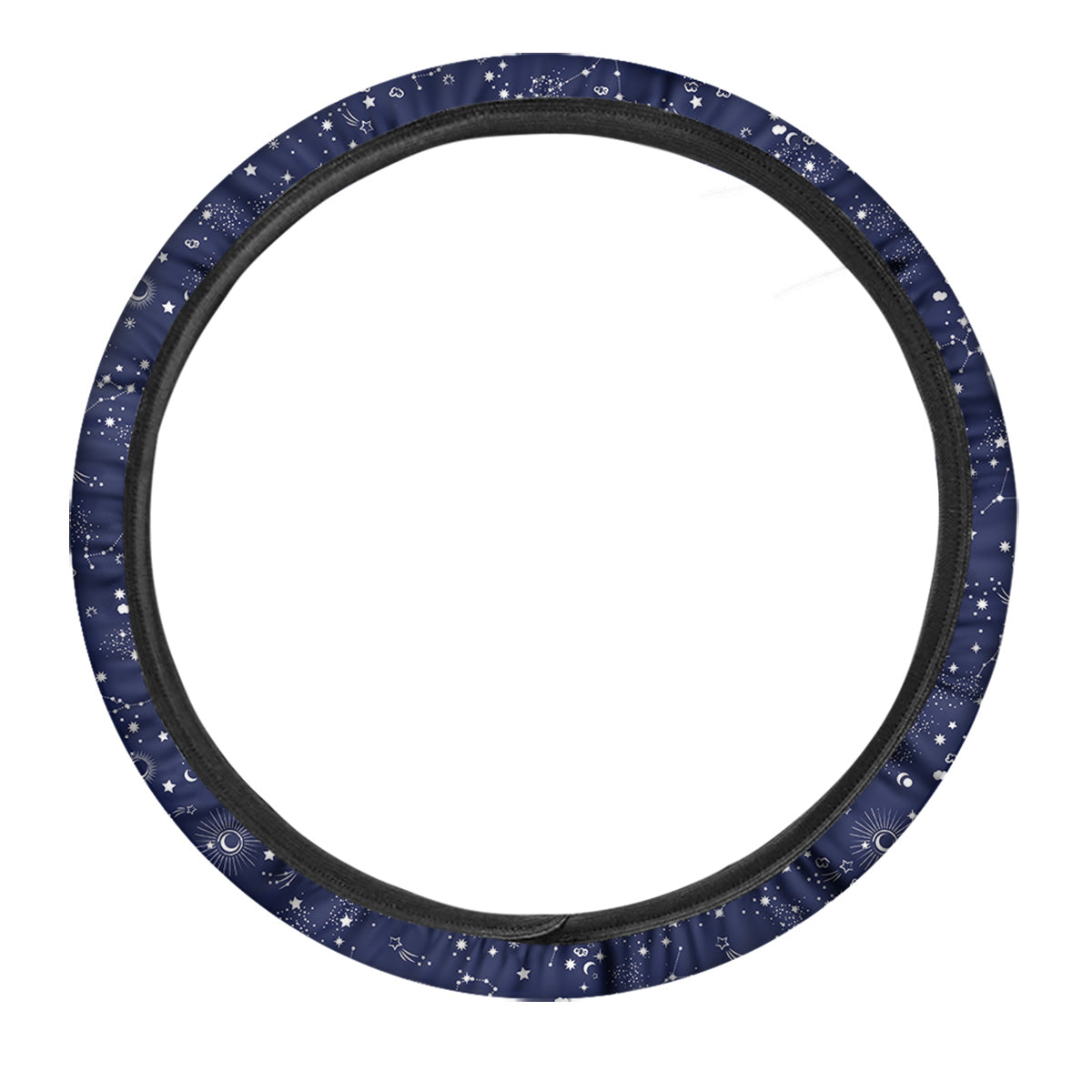 Space Constellation Print Pattern Car Steering Wheel Cover-grizzshop