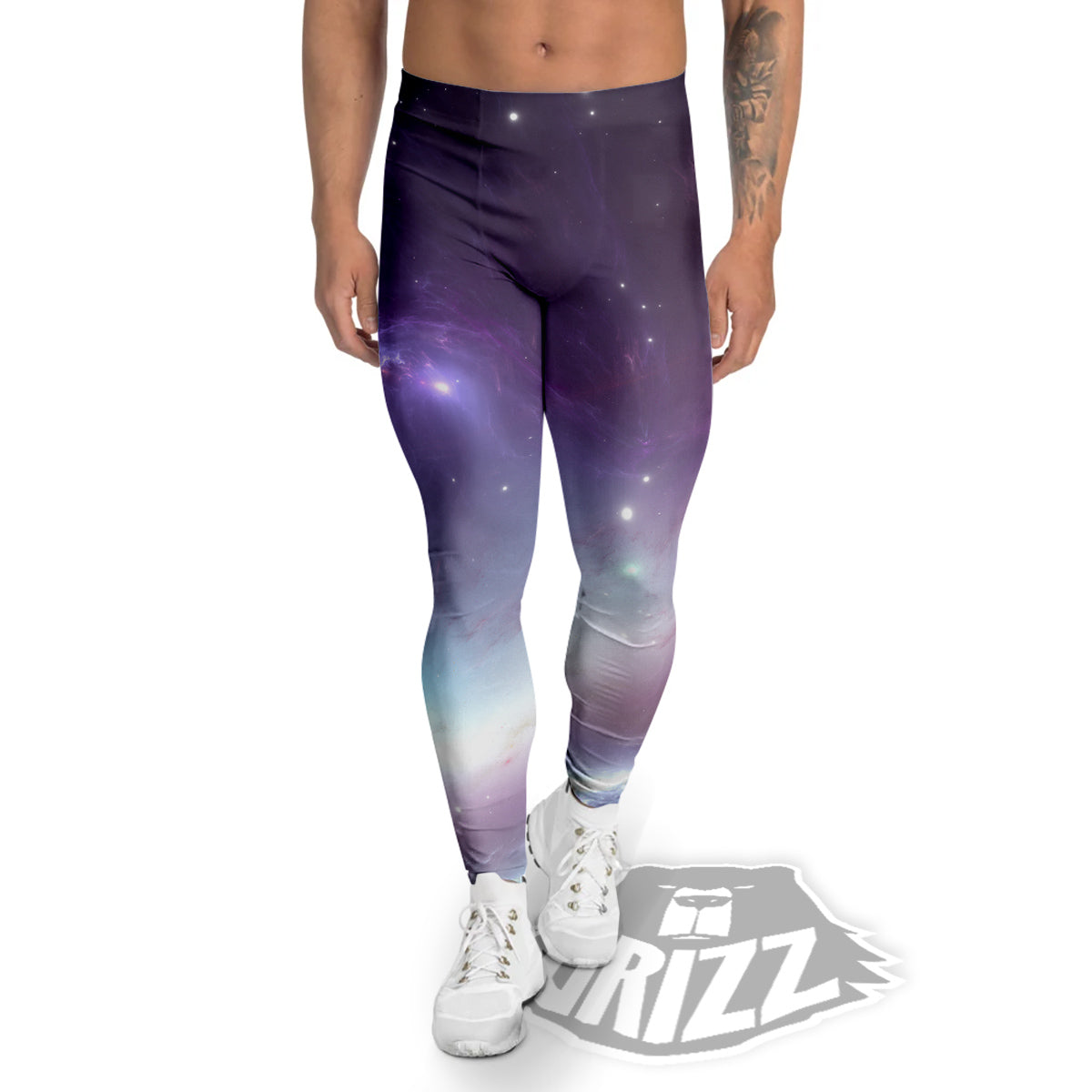 Space Cosmic Print Men's Leggings-grizzshop