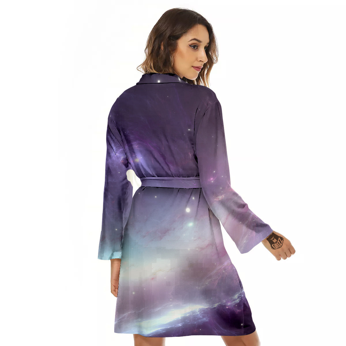 Space Cosmic Print Women's Robe-grizzshop