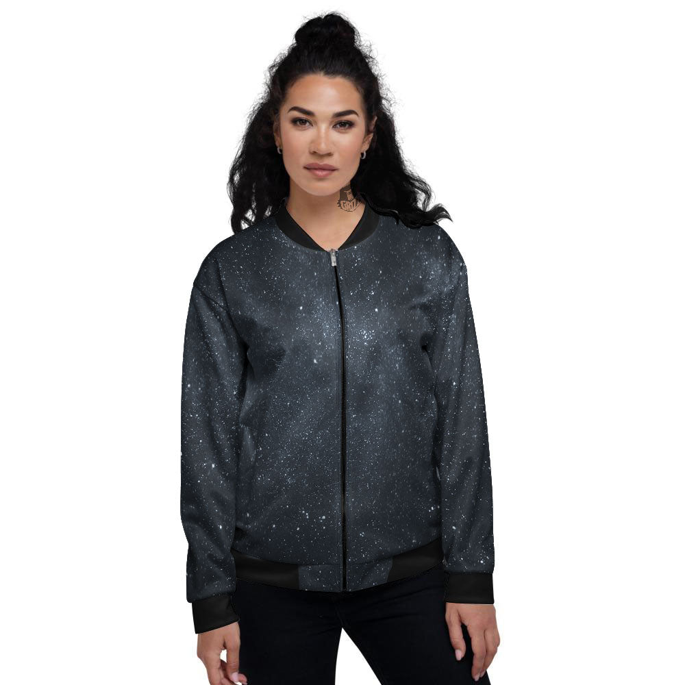 Space Dark Print Women's Bomber Jacket-grizzshop