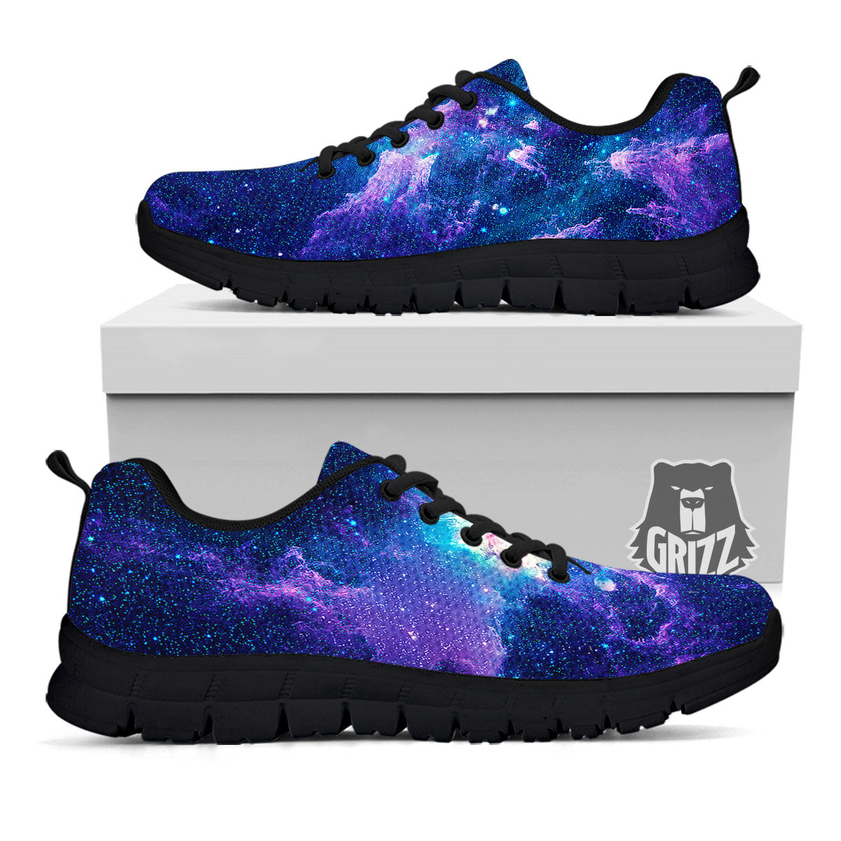 Space Deep Print Black Sneaker-grizzshop