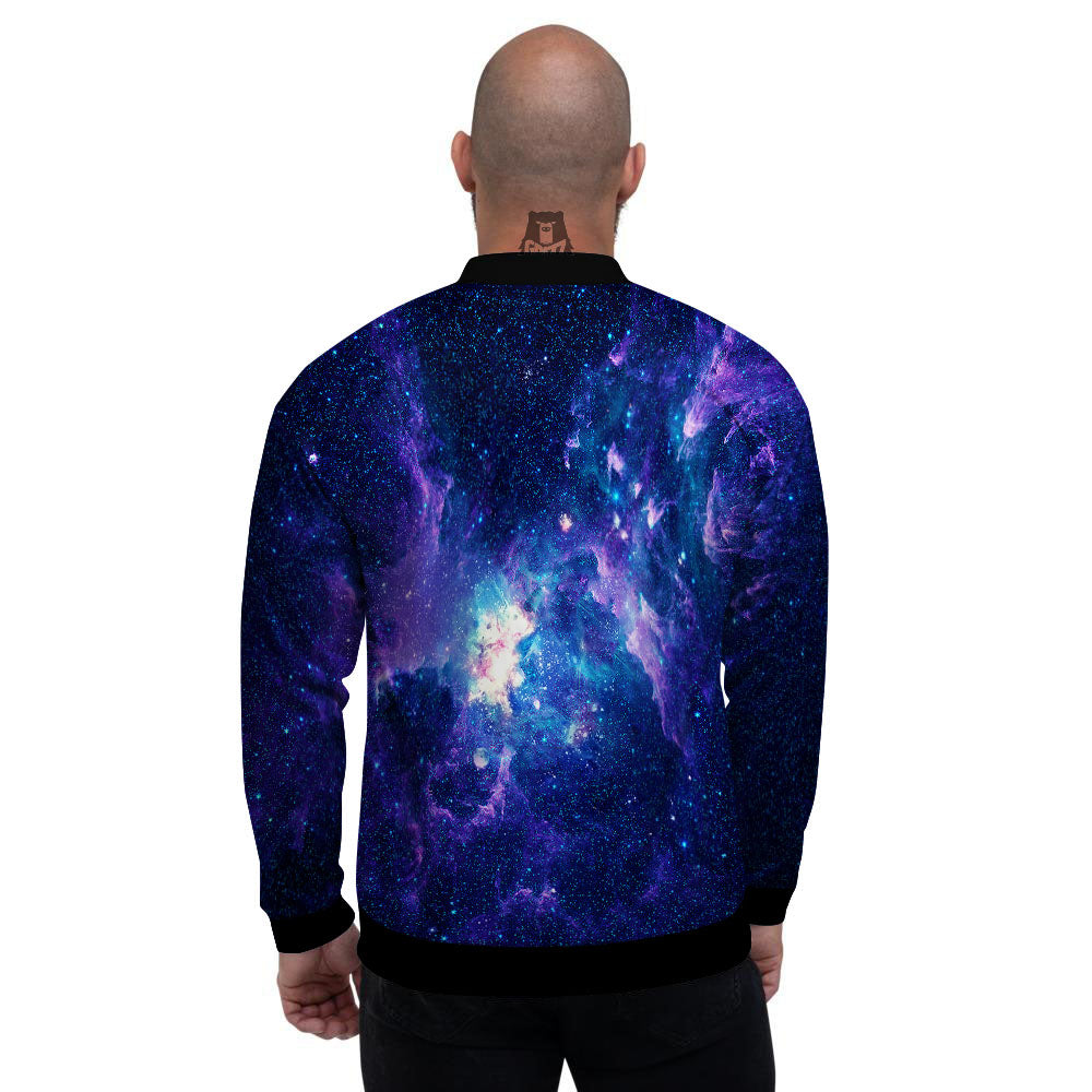 Space Deep Print Men's Bomber Jacket-grizzshop