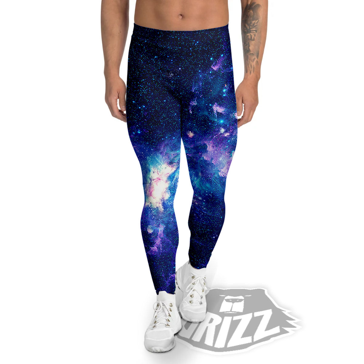 Space Deep Print Men's Leggings-grizzshop