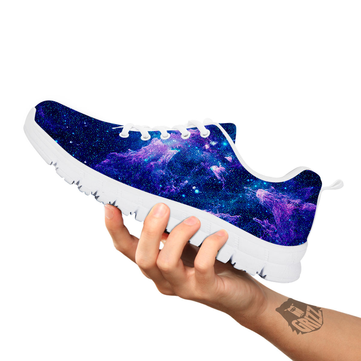 Space Deep Print White Sneaker-grizzshop