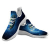 Space Earth Planet And Print White Athletic Shoes-grizzshop