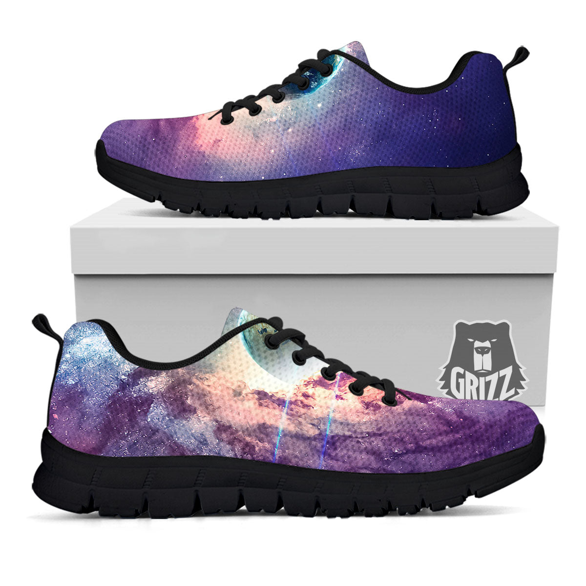 Space Endless Print Black Sneaker-grizzshop