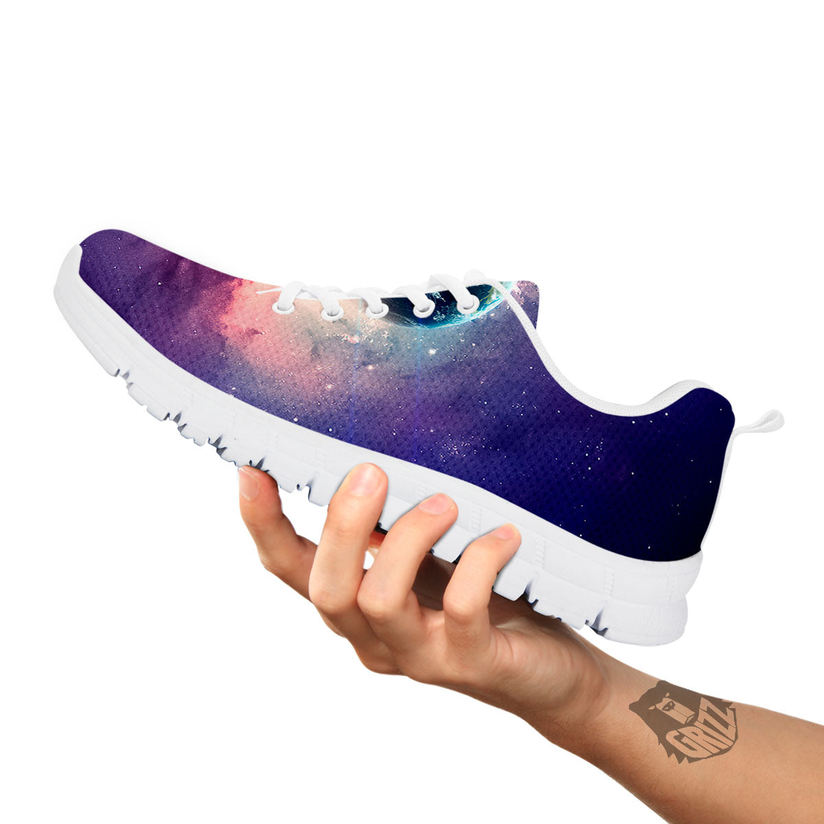 Space Endless Print White Sneaker-grizzshop