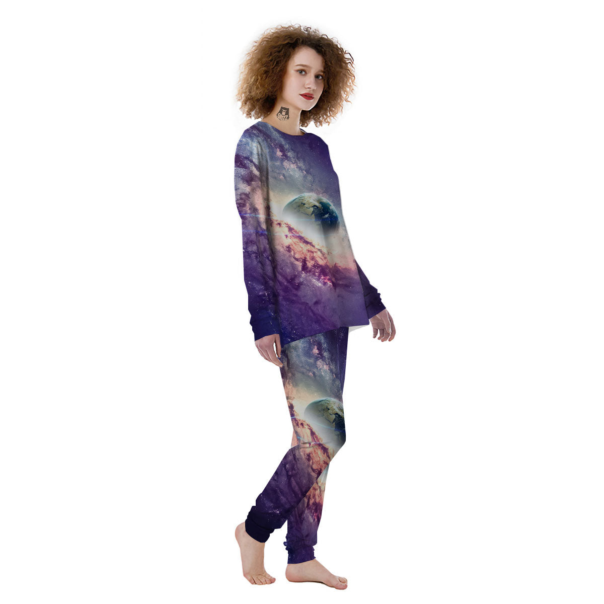 Space Endless Print Women's Pajamas-grizzshop