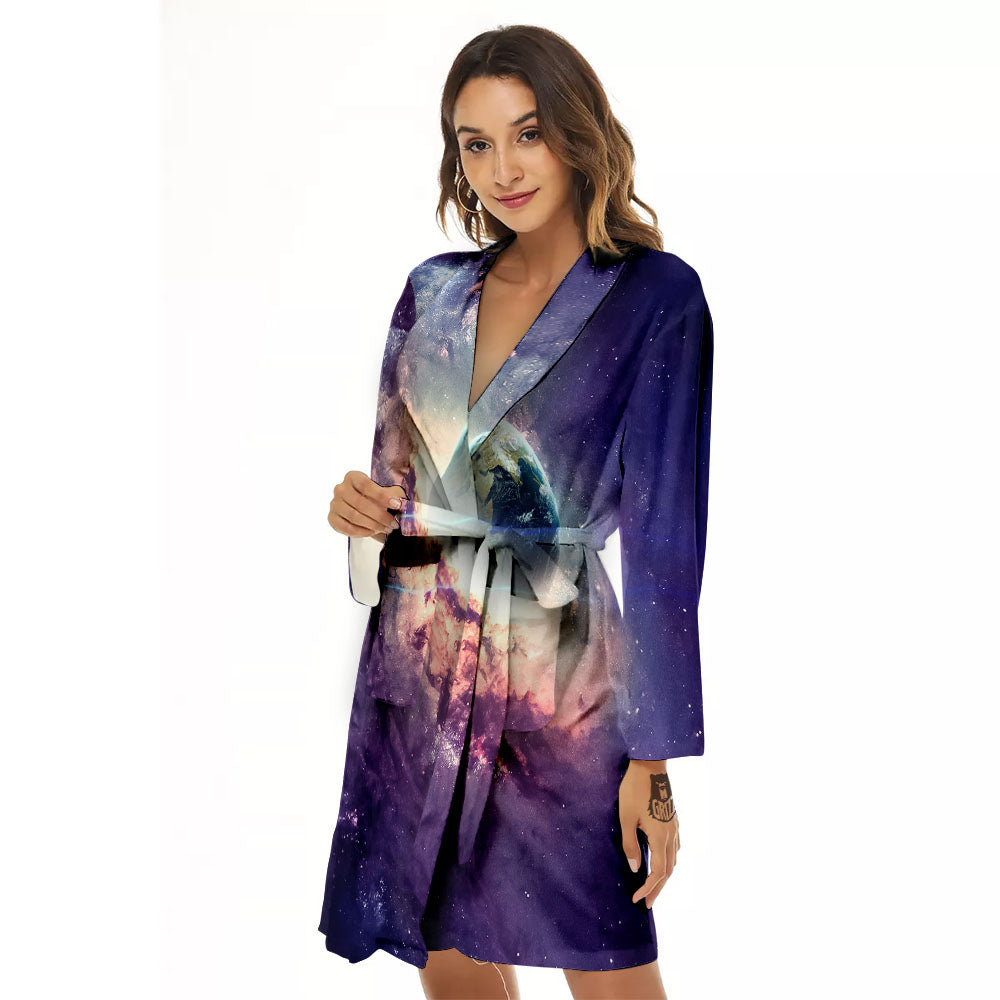 Space Endless Print Women's Robe-grizzshop