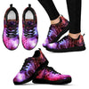 Load image into Gallery viewer, Space Galaxy Purple Stardust Print Black Sneaker Shoes For Men Women-grizzshop