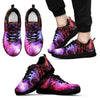 Load image into Gallery viewer, Space Galaxy Purple Stardust Print Black Sneaker Shoes For Men Women-grizzshop