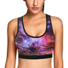 Load image into Gallery viewer, Space Galaxy Purple Stardust Print Women Sports Bra-grizzshop