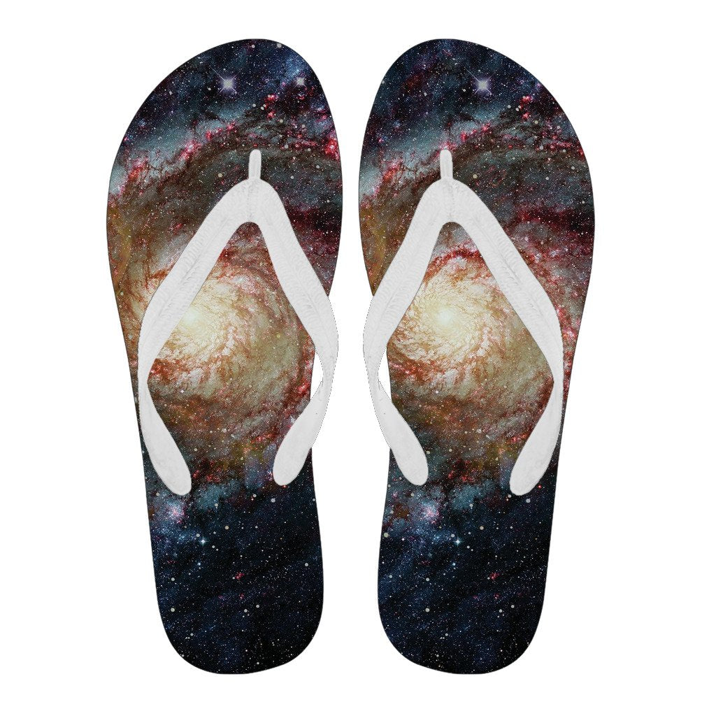 Space Milky Way Galaxy Print Men & Women Flip Flops-grizzshop