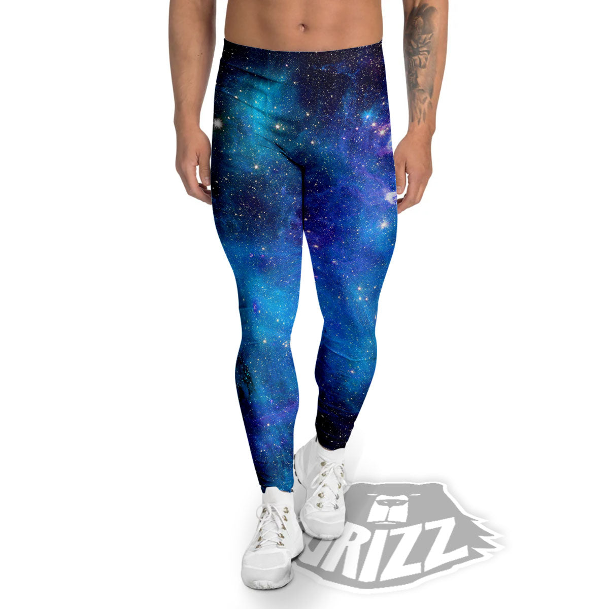 Space Nebula Print Men's Leggings-grizzshop