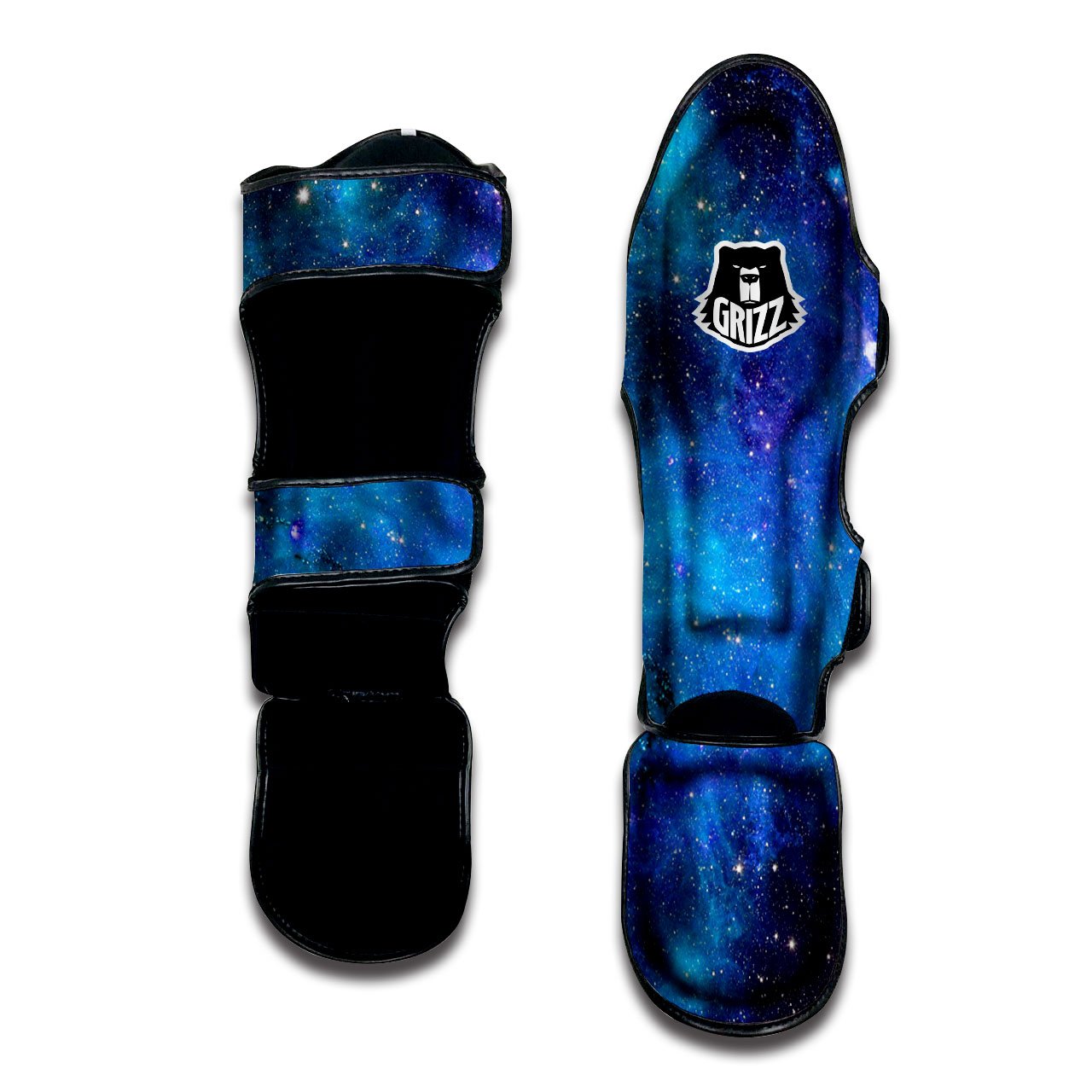 Space Nebula Print Muay Thai Shin Guards-grizzshop