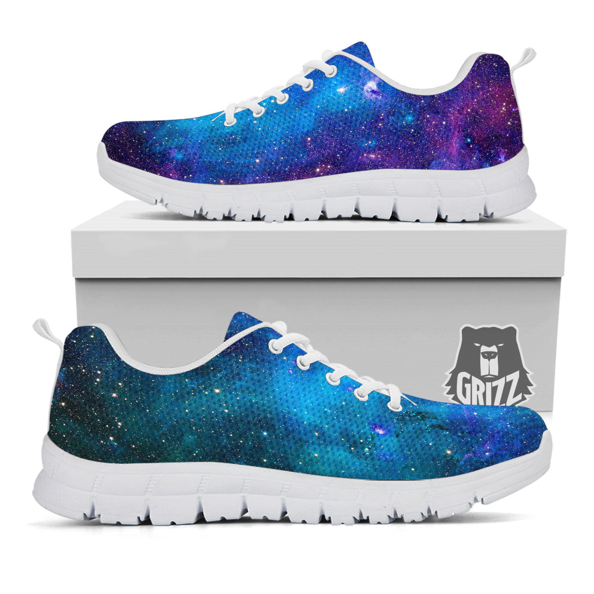 Space Nebula Print White Sneaker-grizzshop
