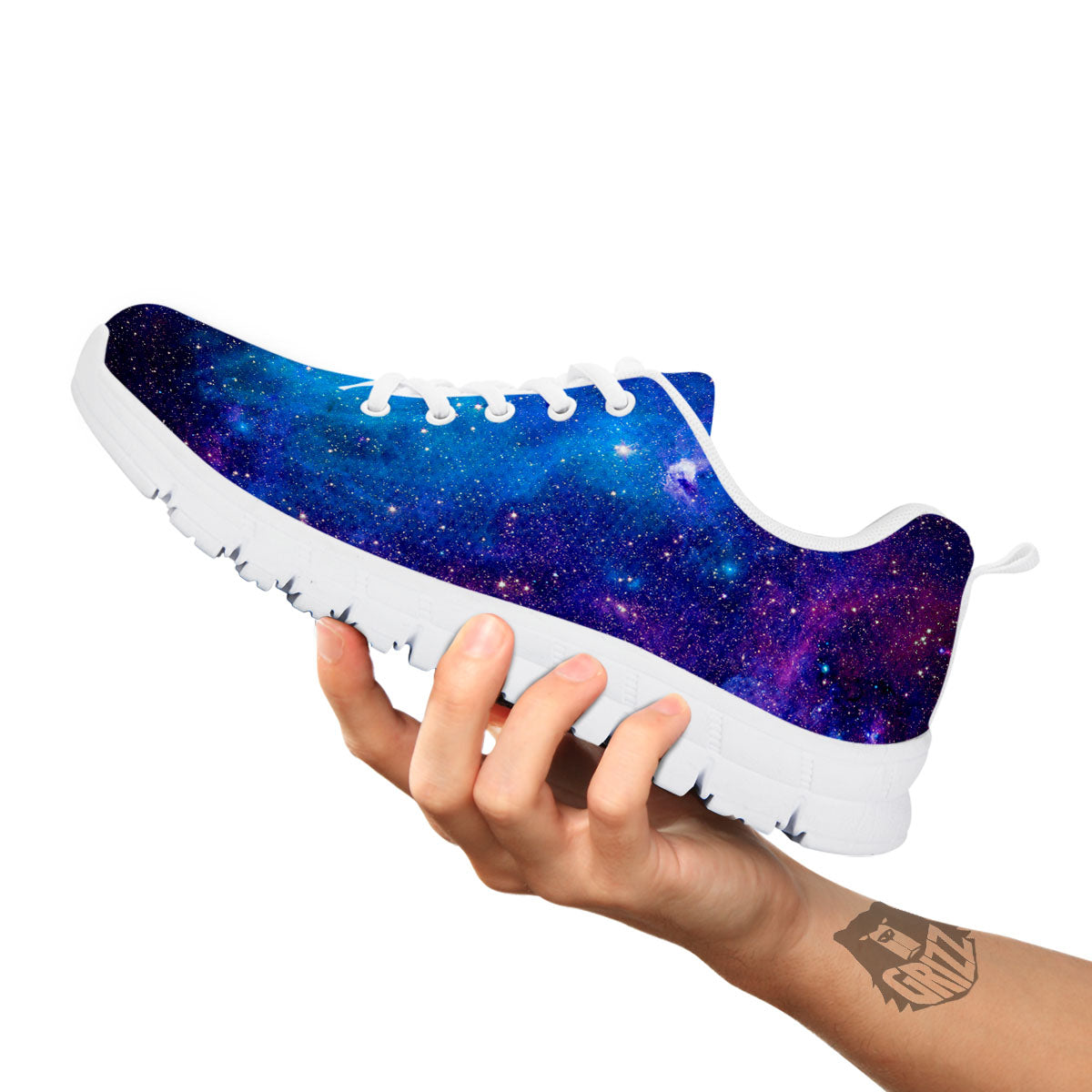 Space Nebula Print White Sneaker-grizzshop