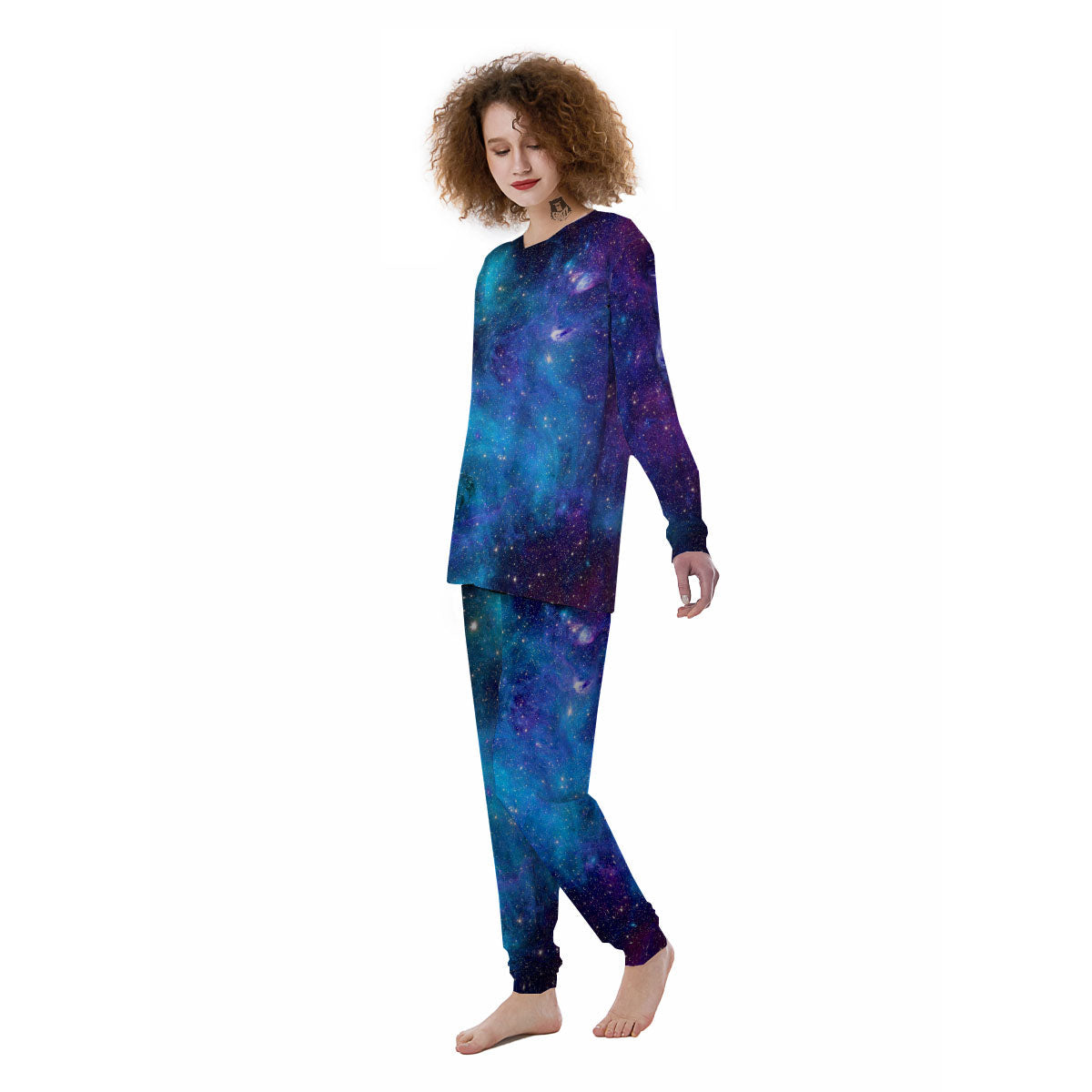 Space Nebula Print Women's Pajamas-grizzshop