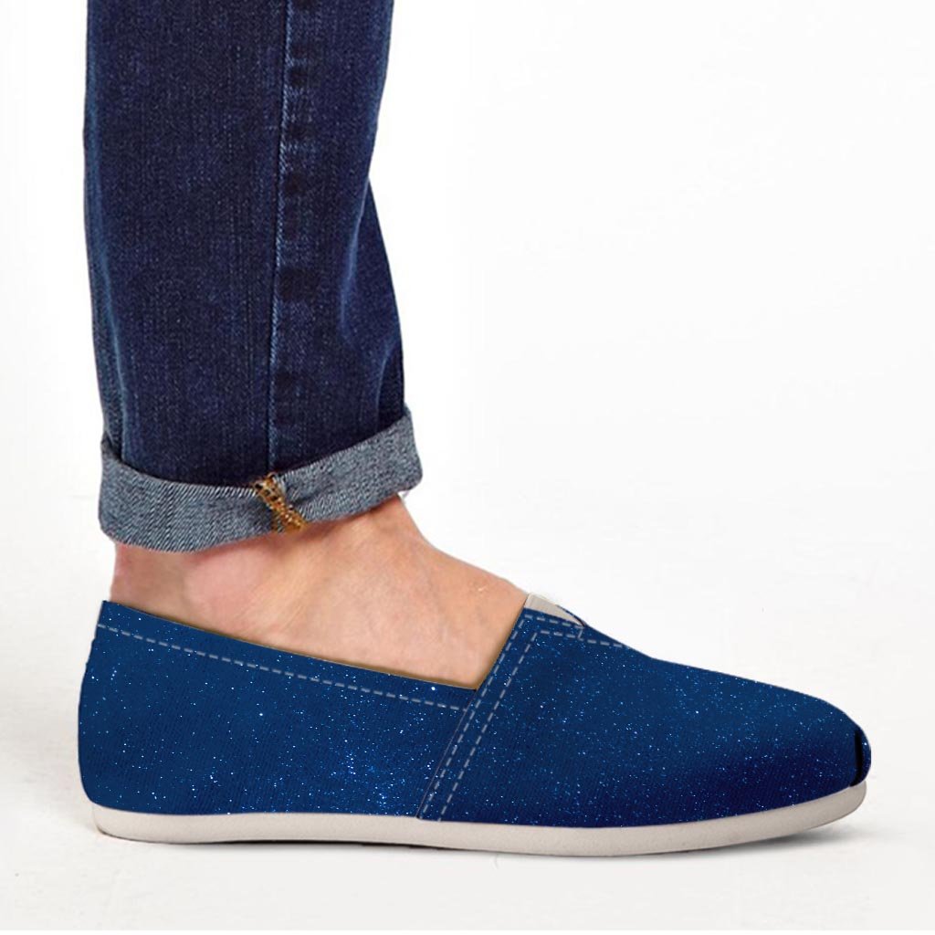 Space Blue Galaxy Canvas Shoes-grizzshop