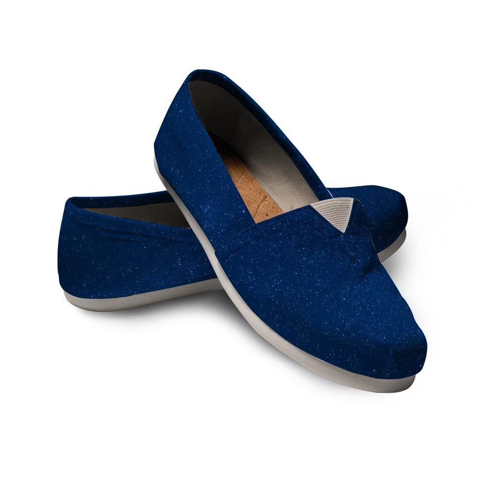 Space Blue Galaxy Canvas Shoes-grizzshop