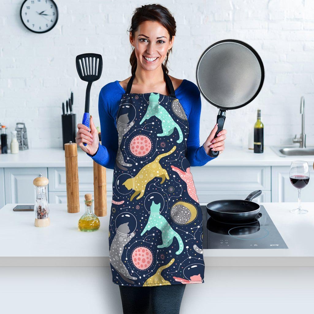 Space Cat Print Women's Apron-grizzshop