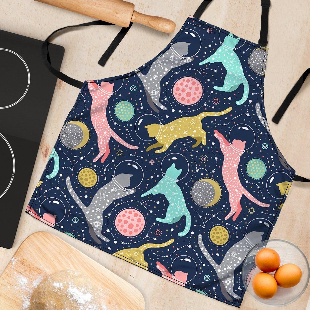 Space Cat Print Women's Apron-grizzshop