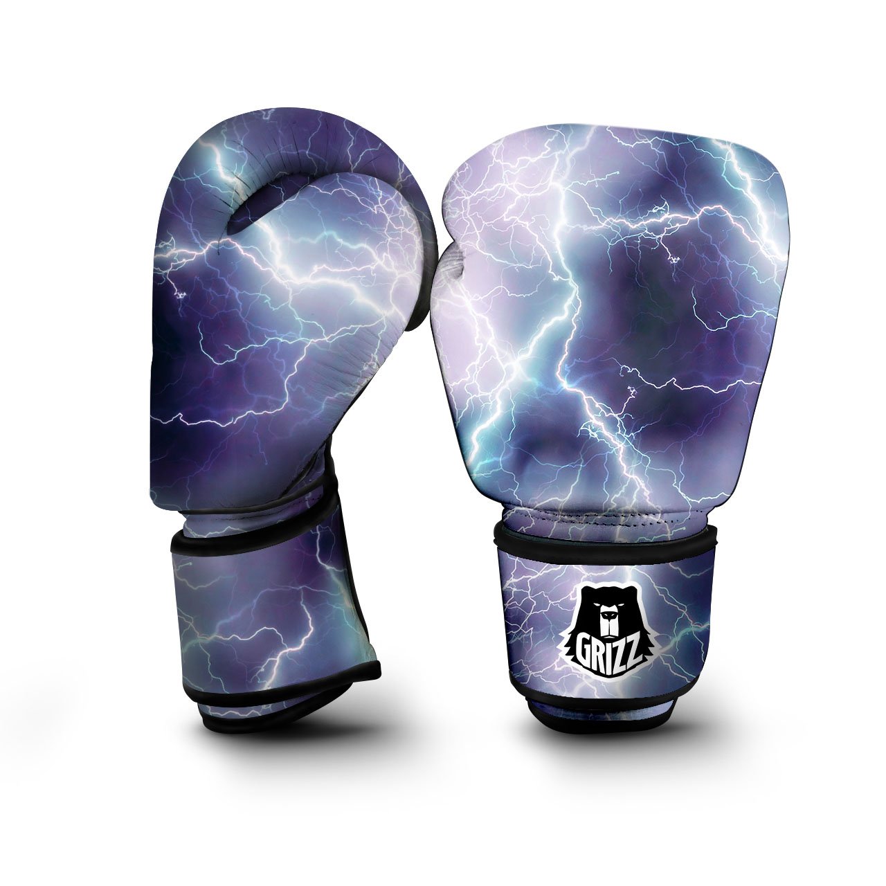 Spark Lightning Print Boxing Gloves-grizzshop