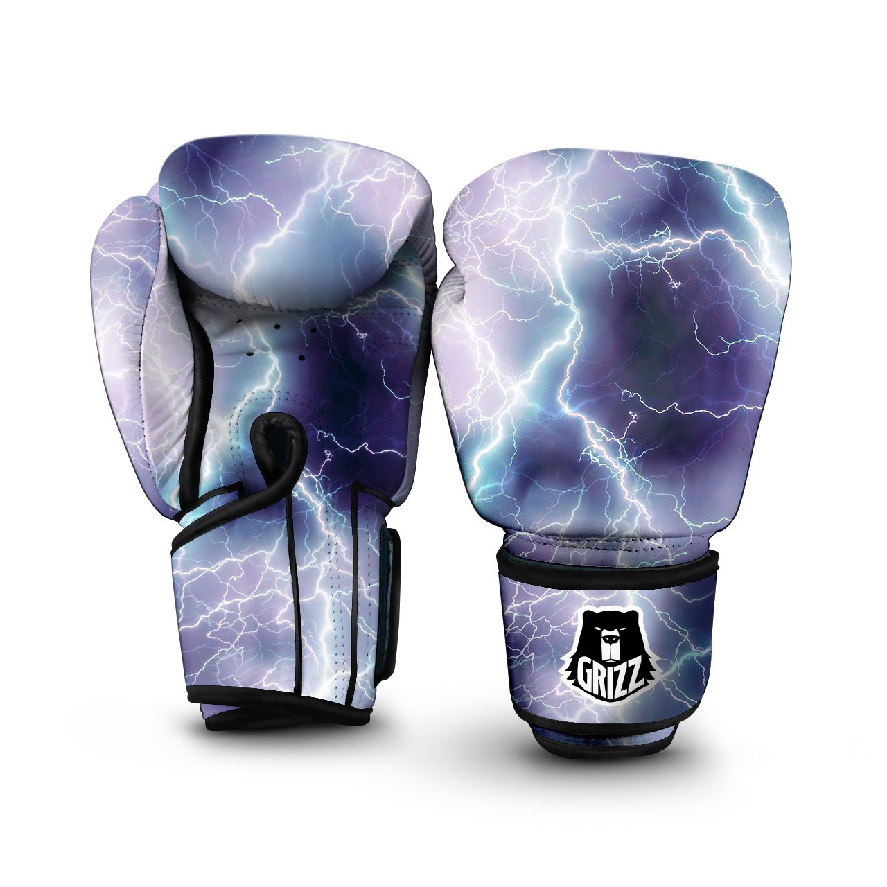 Spark Lightning Print Boxing Gloves-grizzshop