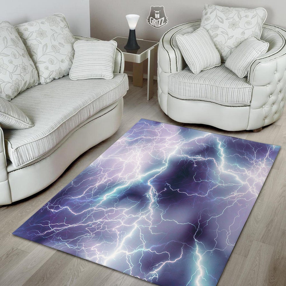 Spark Lightning Print Floor Mat-grizzshop