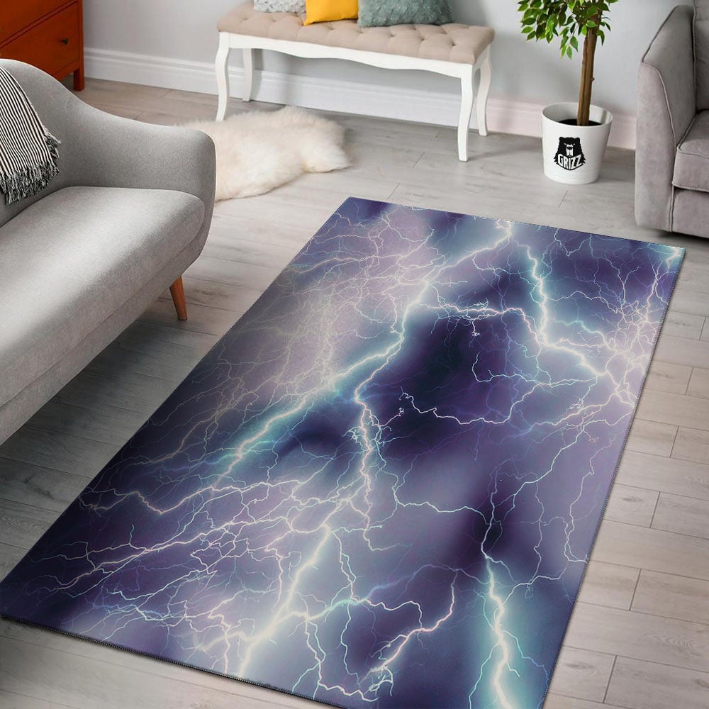 Spark Lightning Print Floor Mat-grizzshop