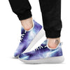 Spark Lightning Print White Athletic Shoes-grizzshop