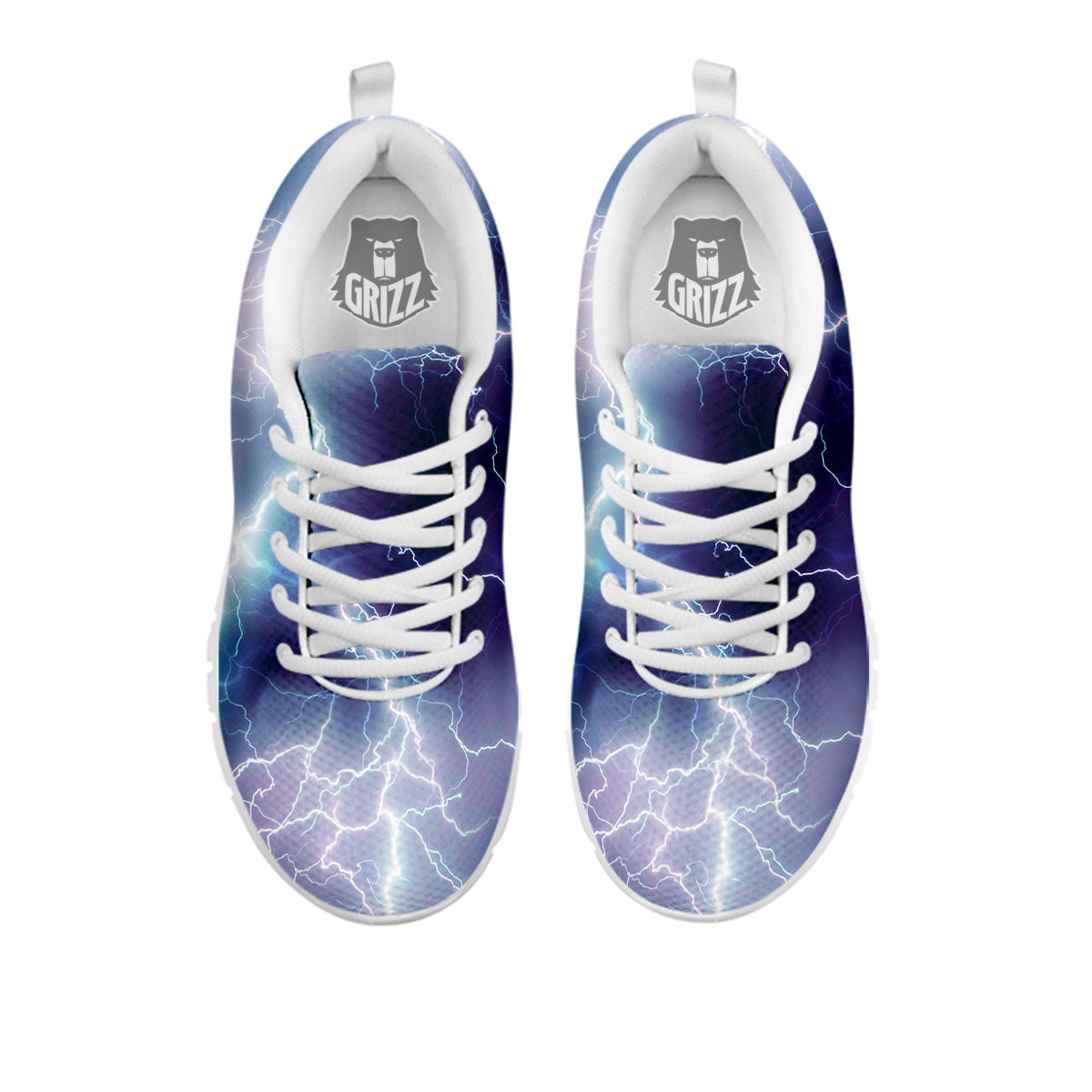 Spark Lightning Print White Sneaker-grizzshop