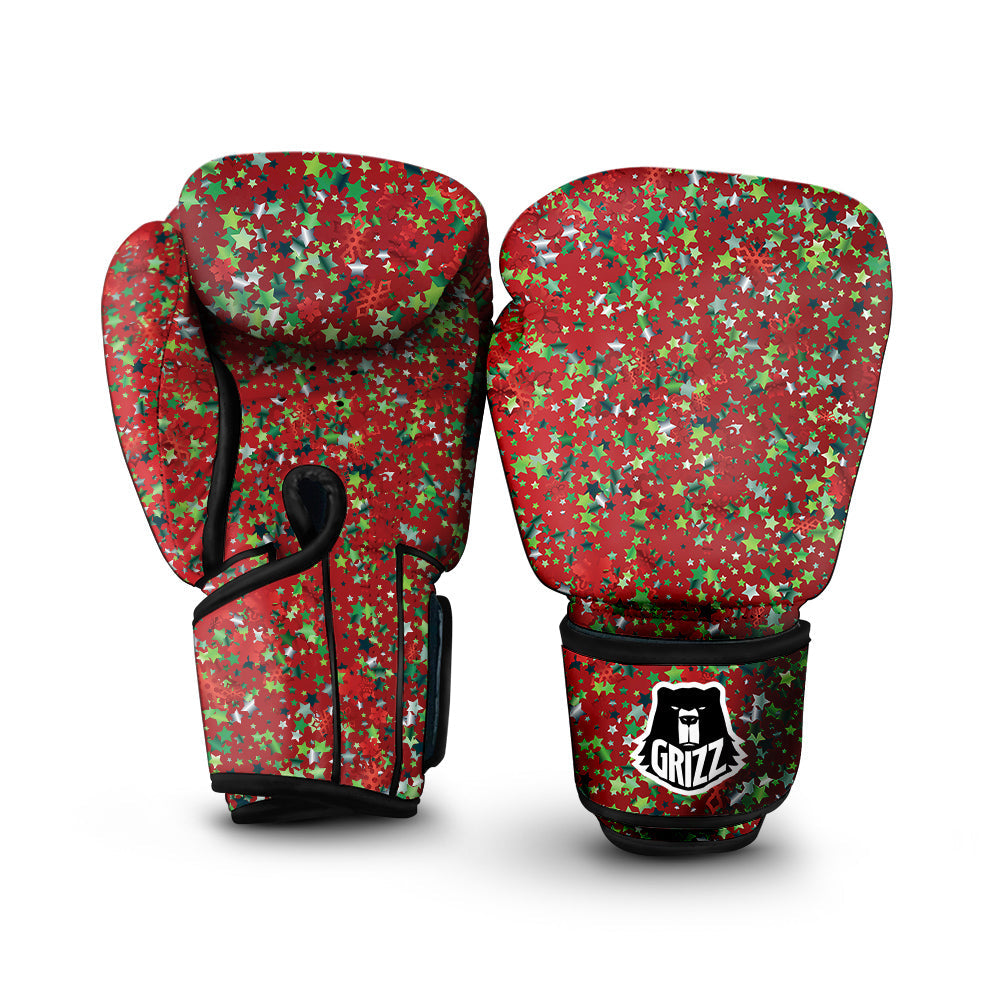 Sparkle Christmas Print Boxing Gloves-grizzshop