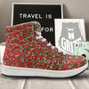 Sparkle Christmas Print High Top Sneakers-grizzshop